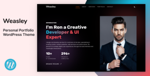 Weasley personal portfolio wordpress theme gplpixel.png