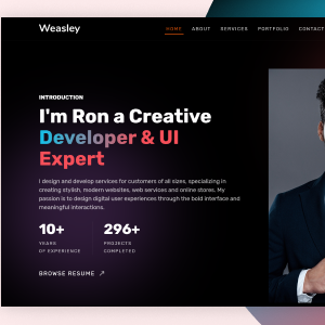 Weasley – Personal Portfolio WordPress Theme
