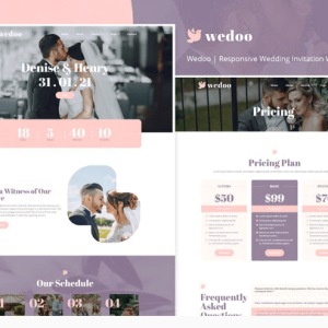 Wedoo - Online Wedding Invitation Elementor Template Kit
