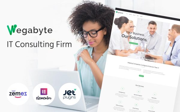 WegaByte - Elementor-based IT Consulting WordPress Theme - Image 1