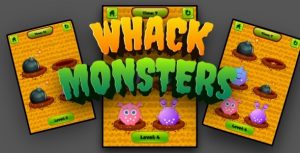 Whack monsters cross platform casual game gplpixel.jpg