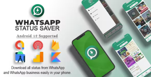 Whatsapp status saver whatsapp business with admob ads codermarket.png