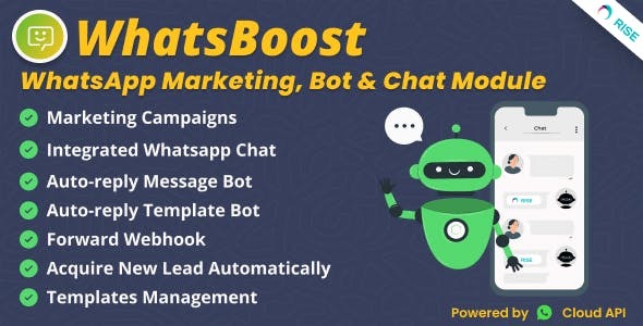 whatsboost-whatsapp-marketing-bot-chat-plugin-for-rise-crm-codermarket.jpeg WhatsBoost - WhatsApp Marketing, Bot & Chat Plugin for Rise CRM - Image 1