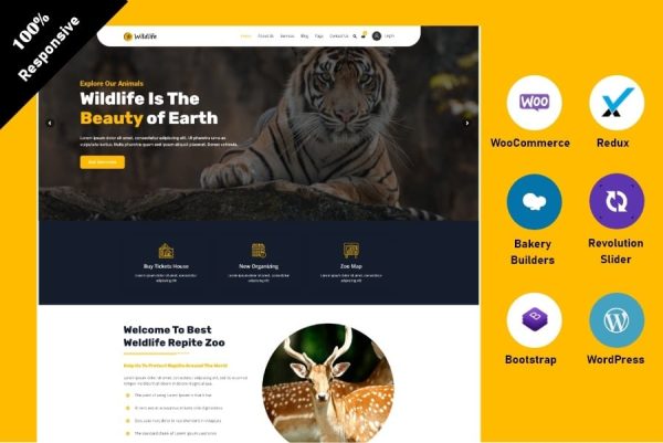 Wildlife WooCoomerce WordPress Theme - Image 1