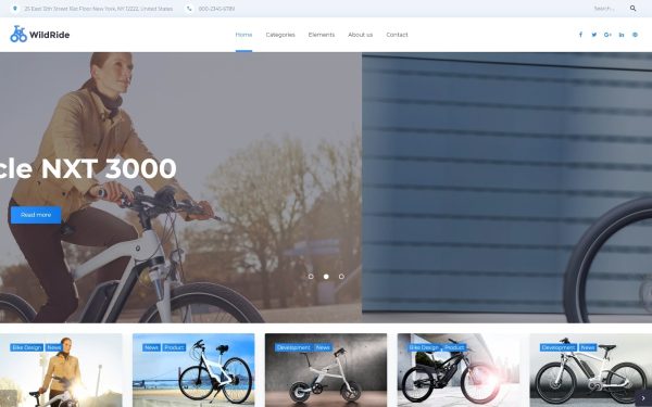 WildRide - Sports Bicycle WordPress Theme - Image 1