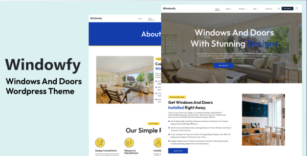 Windowfy - Windows And Doors Services Wordpress Theme - Image 1