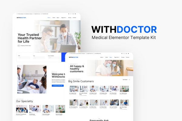 WithDoctor - Medical Elementor Template Kit - Image 1
