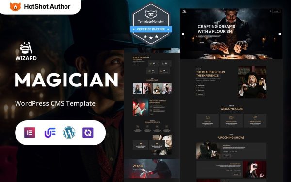 Wizard - Magician Showcase And Entertainment WordPress Elementor Theme - Image 1