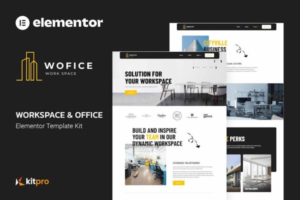 Wofice - Workspace & Office Elementor Template Kit - Image 1