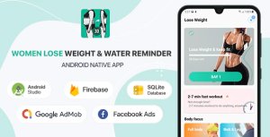 Women lose weight water reminder android kotlin codermarket.png
