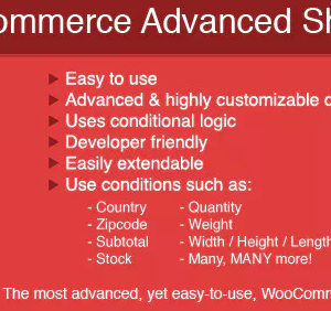 WooCommerce Advanced Shipping
