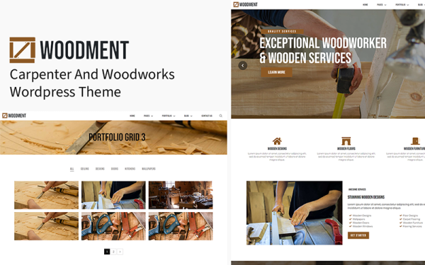 Woodment - Carpenter And Wood Manufacturing Wordpress Theme - Image 1