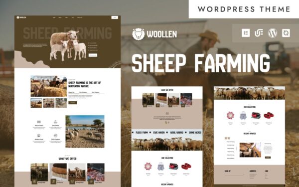 Woollen - Organic Sheep Farming & Wool WooCommerce Elementor Theme - Image 1