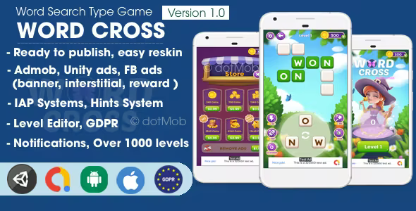 word-cross-unity-template-project-codermarket.png Word Cross - Unity Template Project - Image 1