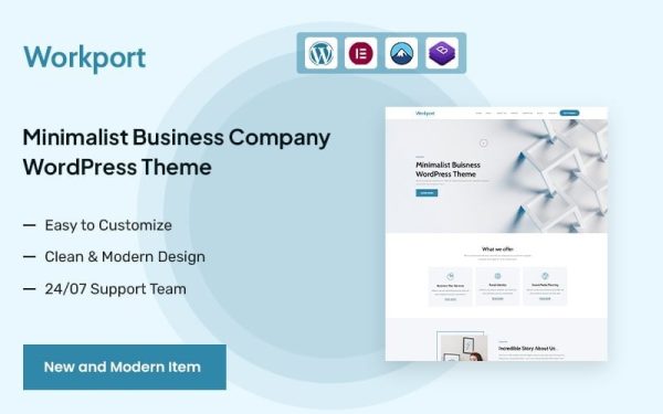 Workport – Minimalist Business Company WordPress Theme - Image 1