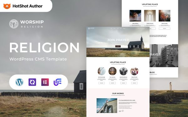 Worship - Religion WordPress Elementor Theme - Image 1