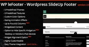 WP leFooter WordPress SlideUp Footer Plugin