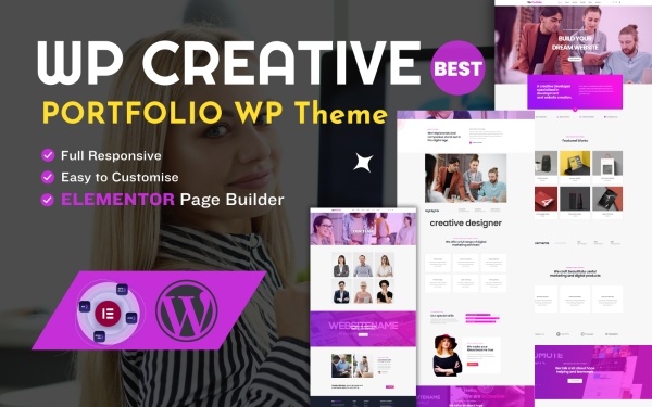 WpCreative Pro Portfolio Responsive WordPress Theme - Image 1