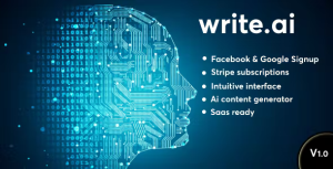 Writeai ai content generation tool saas codermarket.png