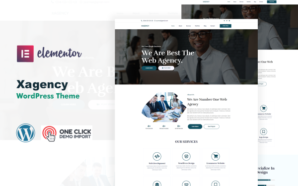 Xagency Creative Agency IT Elementor WordPress Theme - Image 1