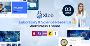 Xleb laboratory science research wordpress theme gplpixel.png
