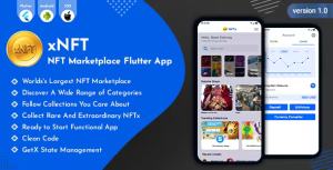 Xnft nft marketplace flutter app ui kit codermarket.png