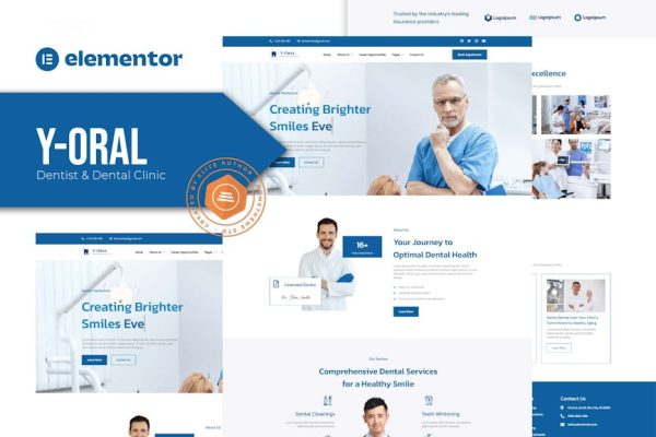 Y-Oral - Dentist & Dental Clinic Elementor Template Kit - Image 1