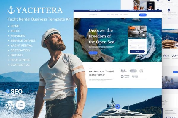 Yachtera - Yacht Club & Boat Rental Elementor Template Kit - Image 1