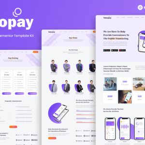 Yakopay - Online Payment App Elementor Template Kit