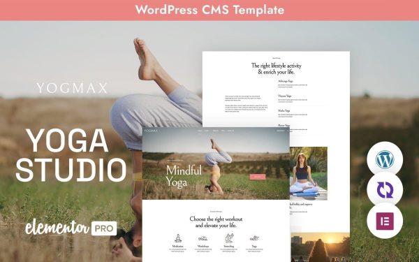 Yogmax - Yoga Studio Multipurpose Responsive WordPress Theme - Image 1