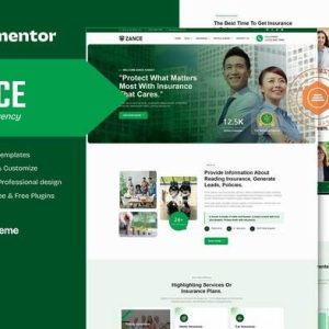 Zance - Insurance Agency Elementor Template Kit