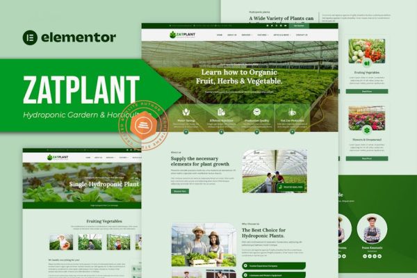 Zatplant - Hydroponic Garden and Horticulture Elementor Template Kit - Image 1