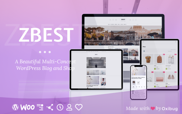 ZBest - Multi-Concept WordPress Blog Theme and Shop for Writers and Bloggers - Image 1