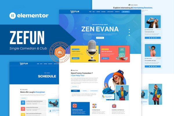 Zefun - Comedian & Entertainer Elementor Template Kit - Image 1
