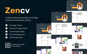Zencv creative portfolio wordpress elementor theme.png