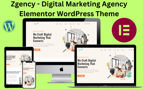 Zgency - Digital Marketing Agency Elementor WordPress Theme - Image 1
