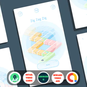 Zig Zag Zig – A Hypercasual Game with Admob Ads