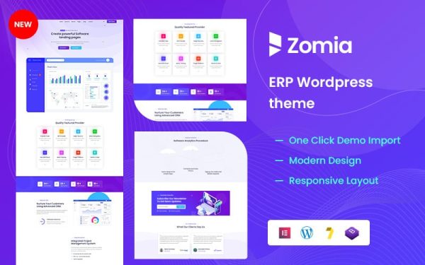 Zomia - ERP Software WordPress Theme - Image 1