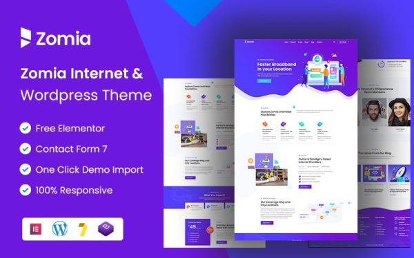 Zomia - ISP & Internet Service WordPress Theme - Image 1