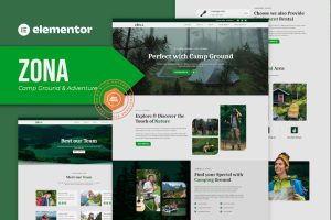 Zona camp ground adventure elementor template kit gplpixel.jpg