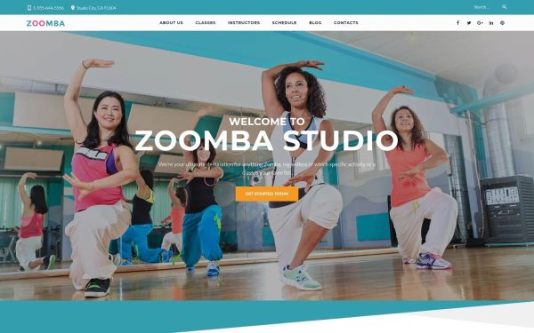 Zoomba - Zoomba Dance Studio WordPress Theme - Image 1