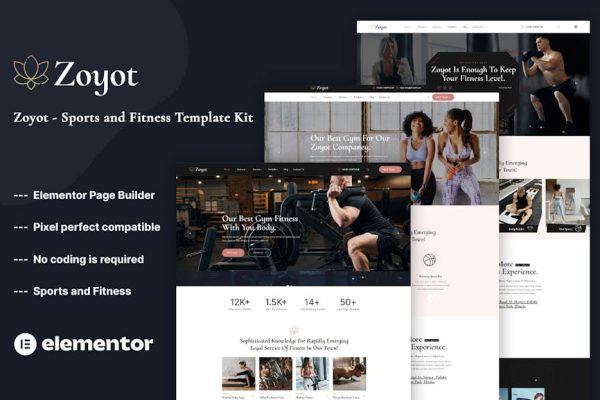 Zoyot - Sports & Fitness Elementor Template Kit - Image 1