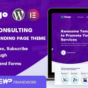 Zungo - Creative Consulting Business WordPress Landing Page Theme