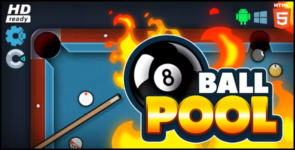 8-Ball Pool HTML5 Game Construct 2/3 - Official Licence 8-Ball Pool HTML5 Game Construct 2/3 - Official Licence - Image 1
