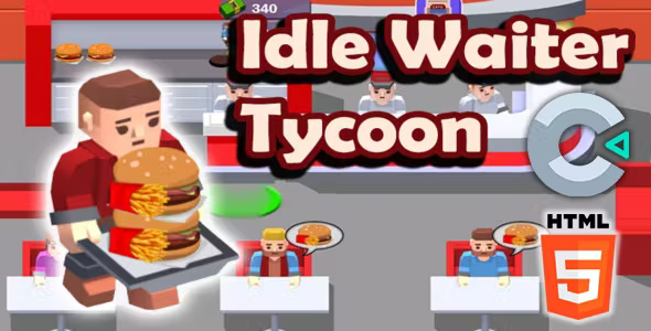 Burger Cafe Idle Tycoon – HTML5 Game – C3P - Official Licence Burger Cafe Idle Tycoon – HTML5 Game – C3P - Official Licence - Image 1