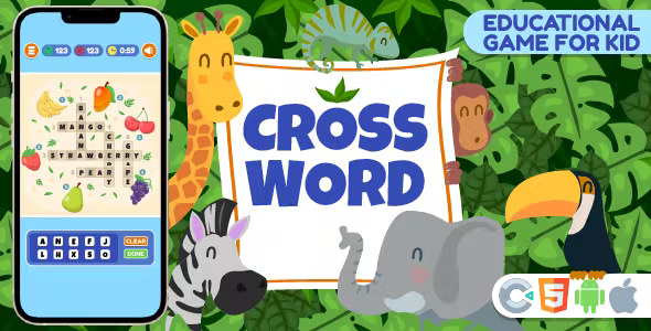 Crossword Game - HTML5,Construct3 - Official Licence Crossword Game - HTML5,Construct3 - Official Licence - Image 1