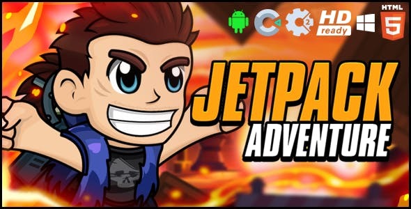 Jetpack Adventure HTML5 Game Construct 2/3 - Official Licence Jetpack Adventure HTML5 Game Construct 2/3 - Official Licence - Image 1