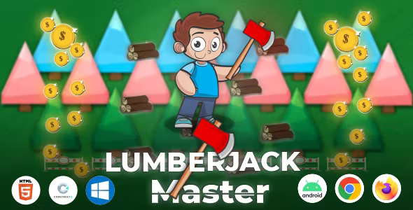 Lumberjack Master - HTML5 Game (Construct 3) - Official Licence Lumberjack Master - HTML5 Game (Construct 3) - Official Licence - Image 1