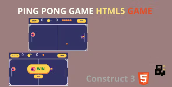 PING PONG HTML 5 GAME - Official Licence PING PONG HTML 5 GAME - Official Licence - Image 1