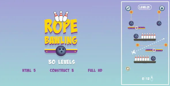 Rope Bawling - HTML5 Game (Construct3) - Official Licence Rope Bawling - HTML5 Game (Construct3) - Official Licence - Image 1